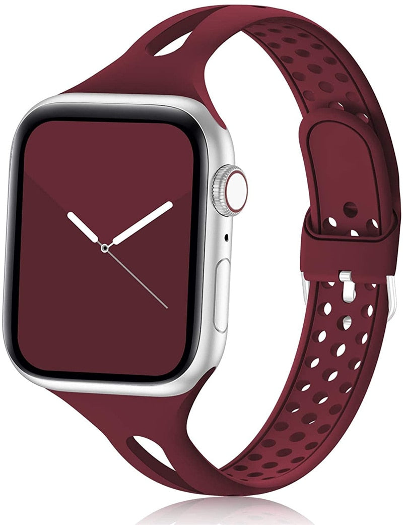 Slim Silicone Sport Strap for Apple Watch - Premium Apple Watch Accessories from Dressmycell.com - Just $15.00! Shop now at Dressmycell.com Slim Silicone Sport Strap for Apple Watch - Premium Apple Watch Accessories from Dressmycell.com - Just $15.00! Shop now at Dressmycell.com